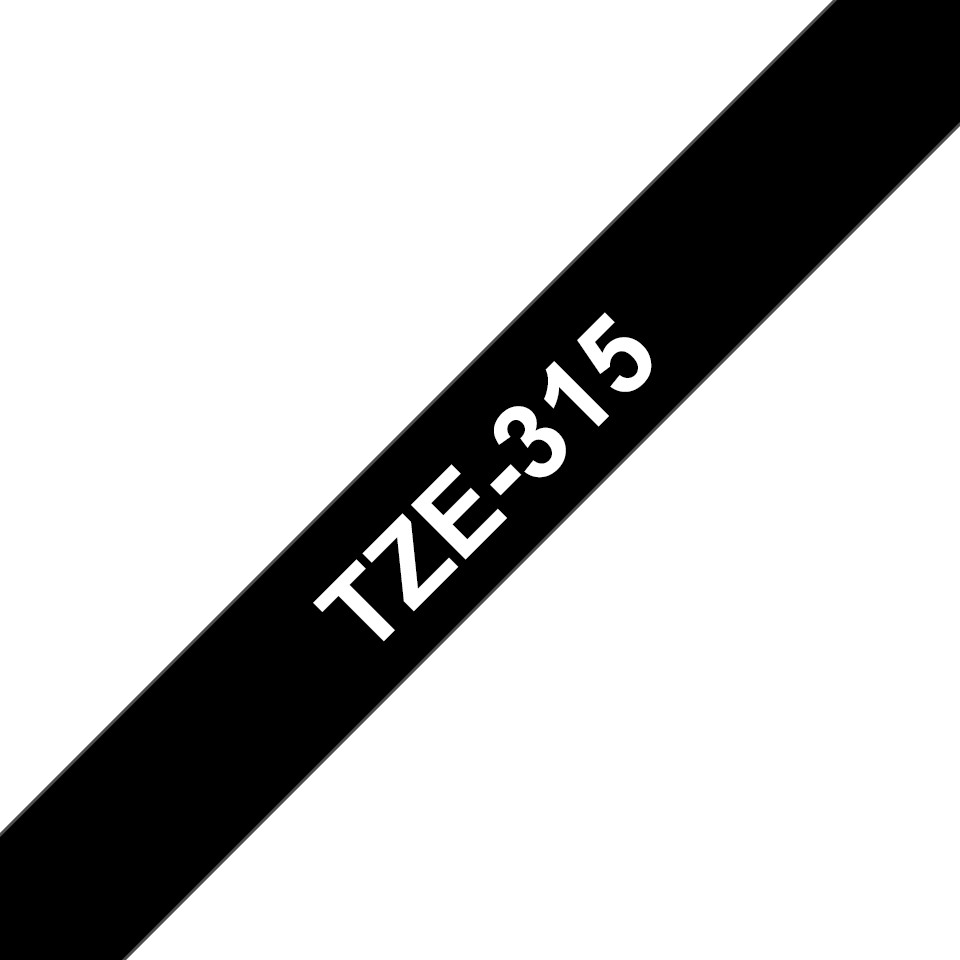 Brother TZe-315 Schriftband – weiß auf schwarz